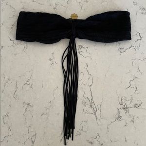 INDAH Strapless Bikini Top in Black